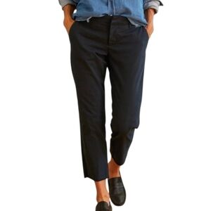 Frank & Eileen Wicklow The Italian Chino Pant Women Size 4 Black Straight Leg